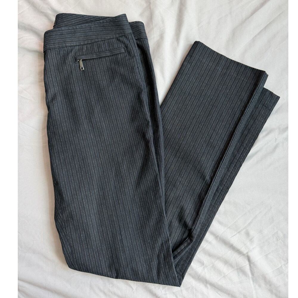 Lafayette 148 New York Women’s Pinstriped Pants Size 2 Gray Stretch Zip Pockets - Picture 7 of 12